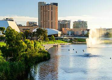 A panoramic view of Adelaide