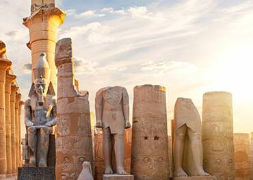 A panoramic view of Luxor Temple