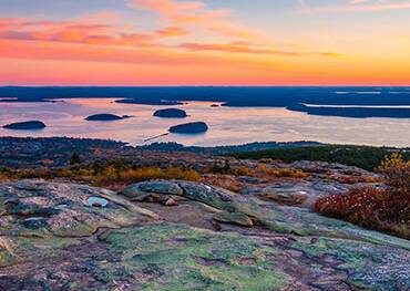 Sunrise from the Summit of Mount Cadillac in Acadia National Park