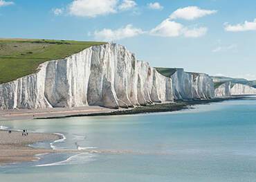 View of the White Cliffs of Dover from the water