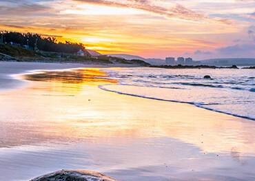 The view of a beach in Mossel Bay