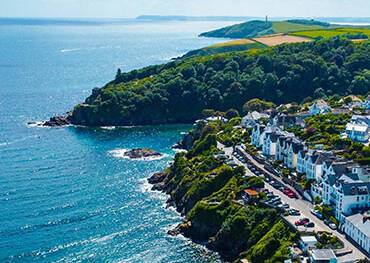 An aerial view of Falmouth