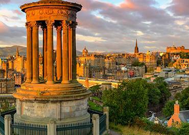 A panoramic view of Edinburgh