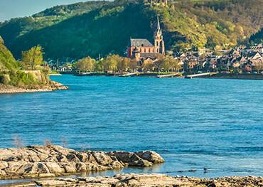 The view of Oberwesel from the Rhine River