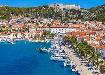 A panoramic view of Hvar