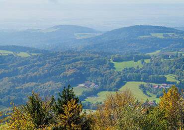 The view of Deggendorf from the Bavarian Forest