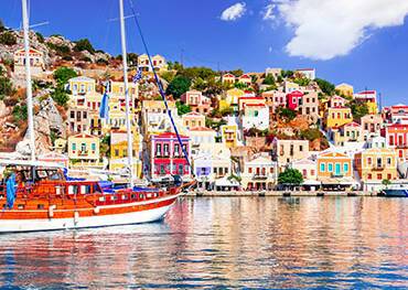 A panoramic view of Symi