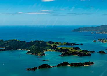 Aerial view of the Bay of Islands