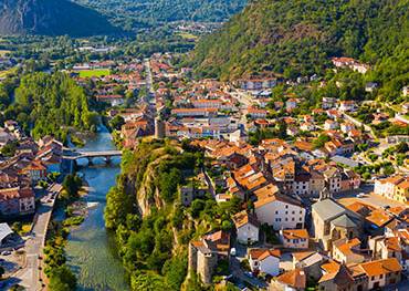 An aerial view of Tarascon