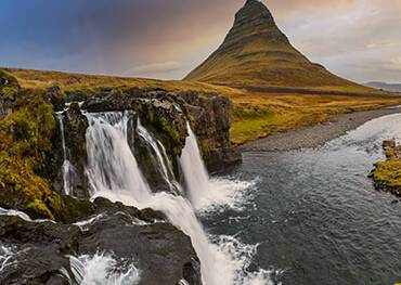 Picturesque Kirkjufell near to Grundarfjordur