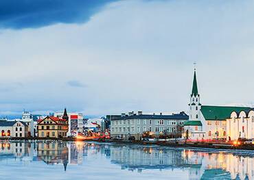 Panoramic cityscape of Reykjavik