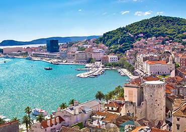 A panoramic aerial view of Split