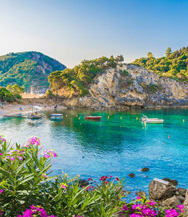 Paleokastritsa Bay in Corfu