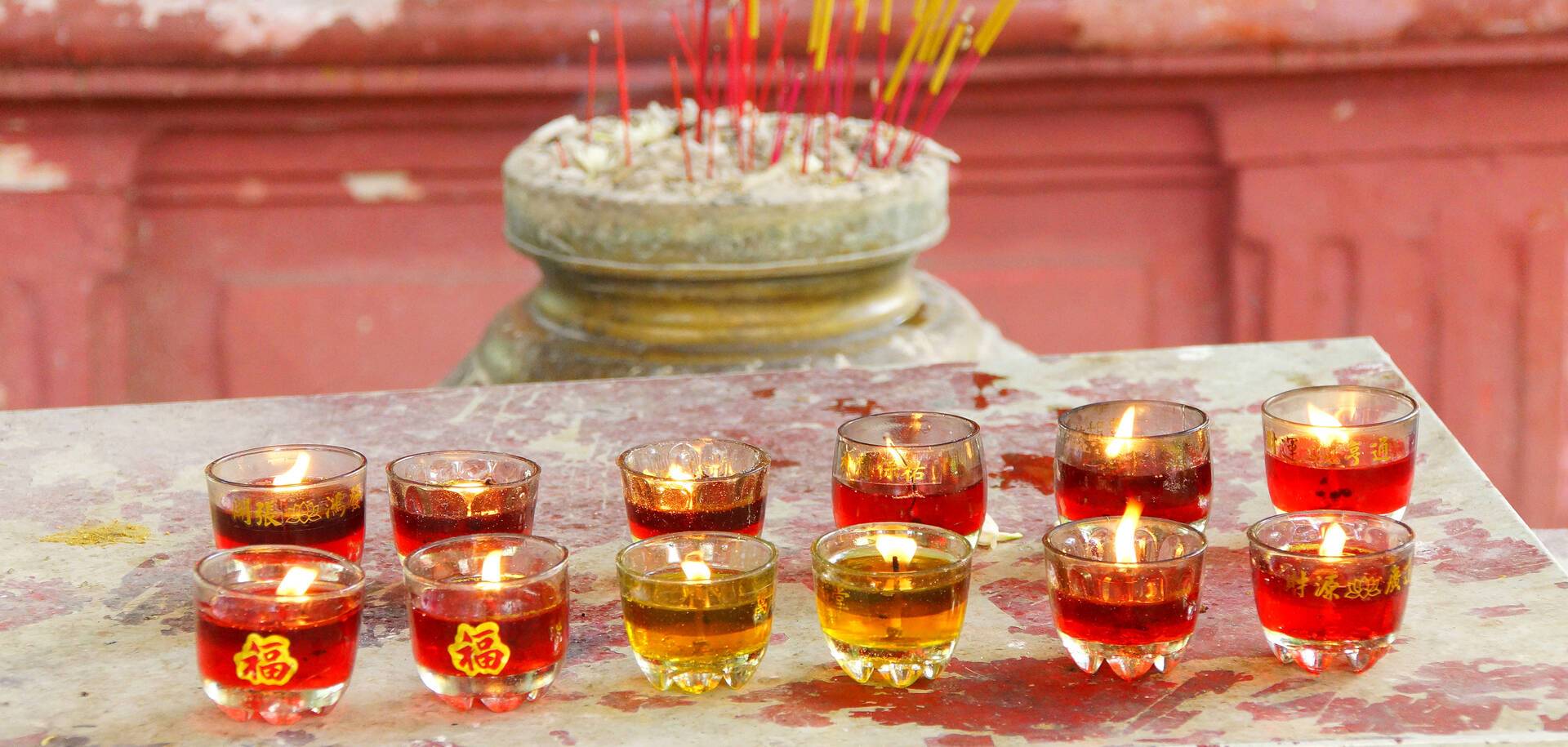 Votive Candles at Emperor Jade Pagoda