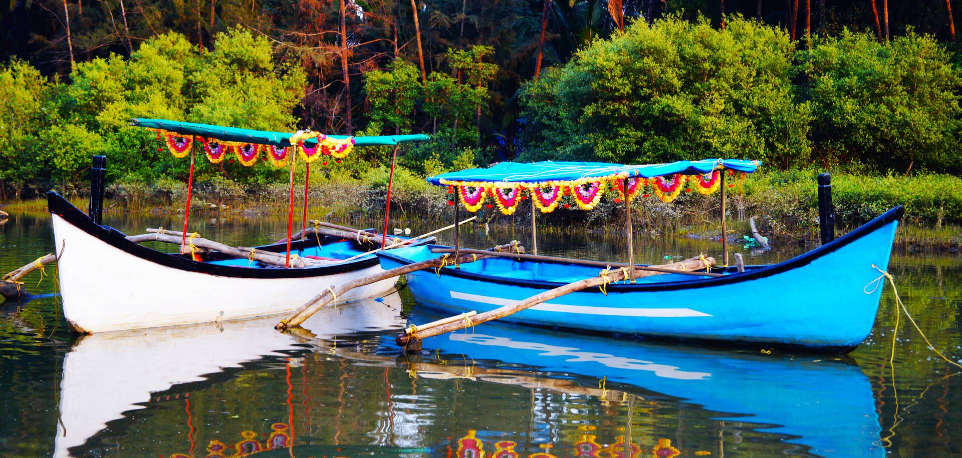 Traditional Indian boats near Palolem beach