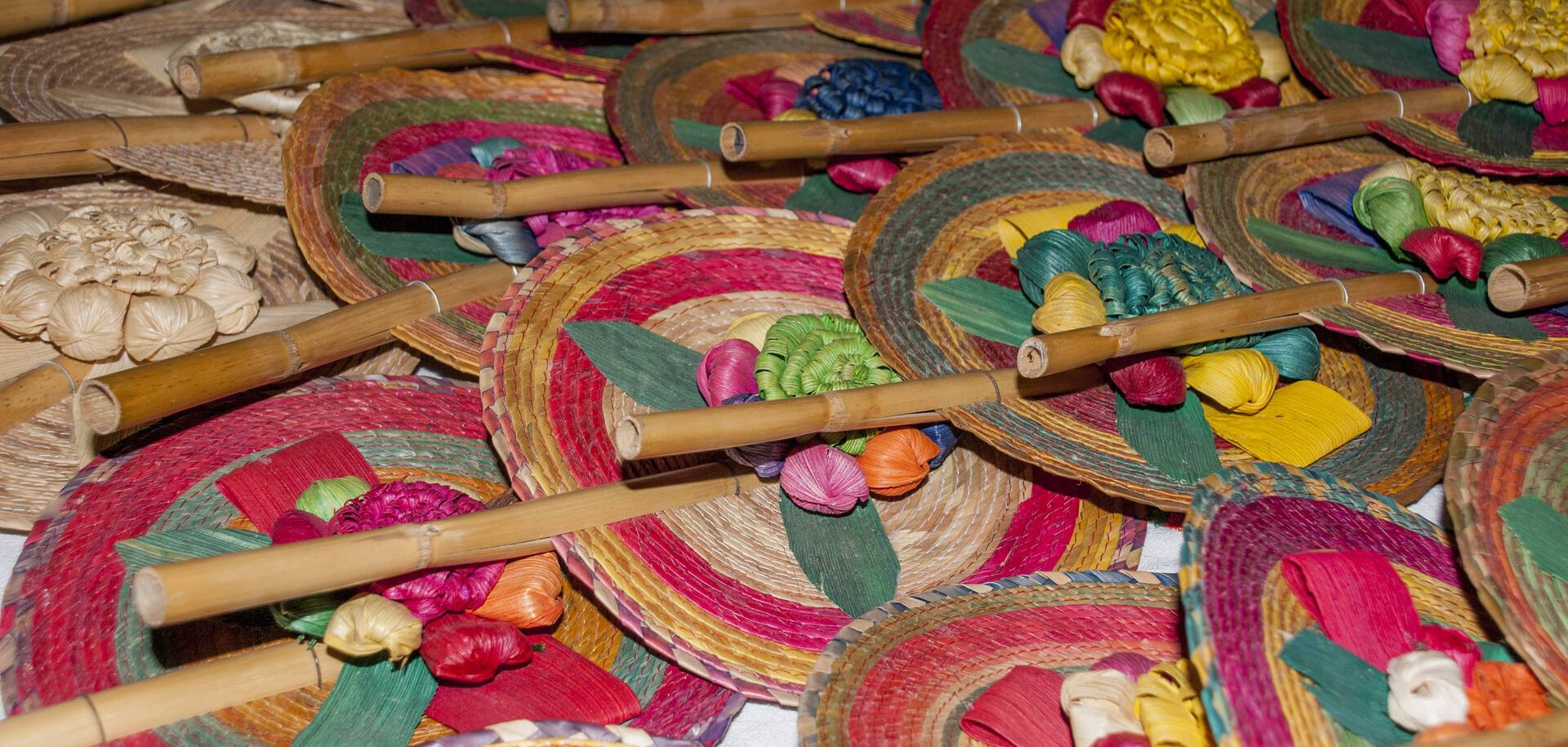 Display of traditional handmade fans