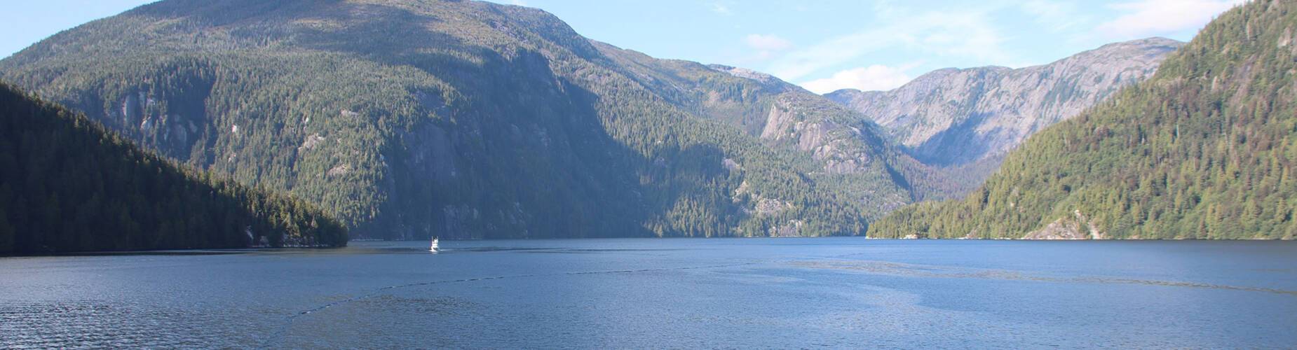 A panoramic view of Rudyerd Bay