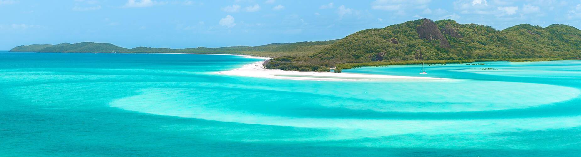 A panoramic view of the Whitsunday Islands