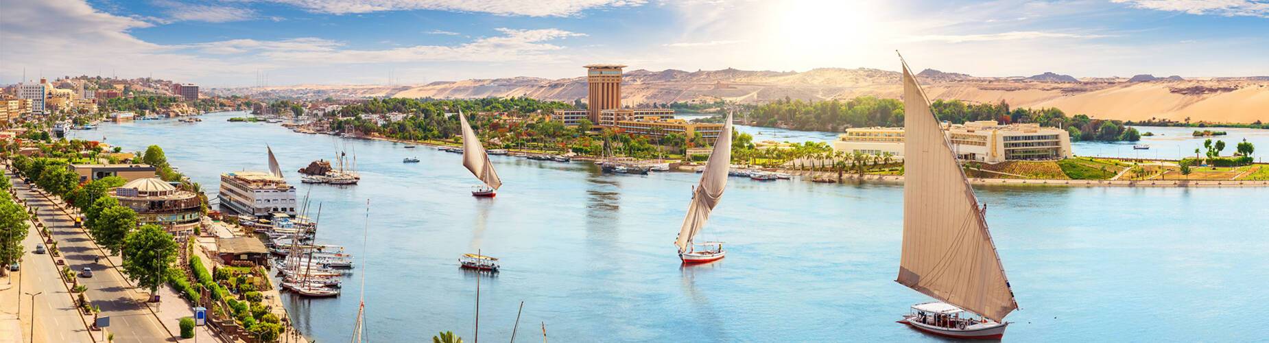 An aerial view of Aswan