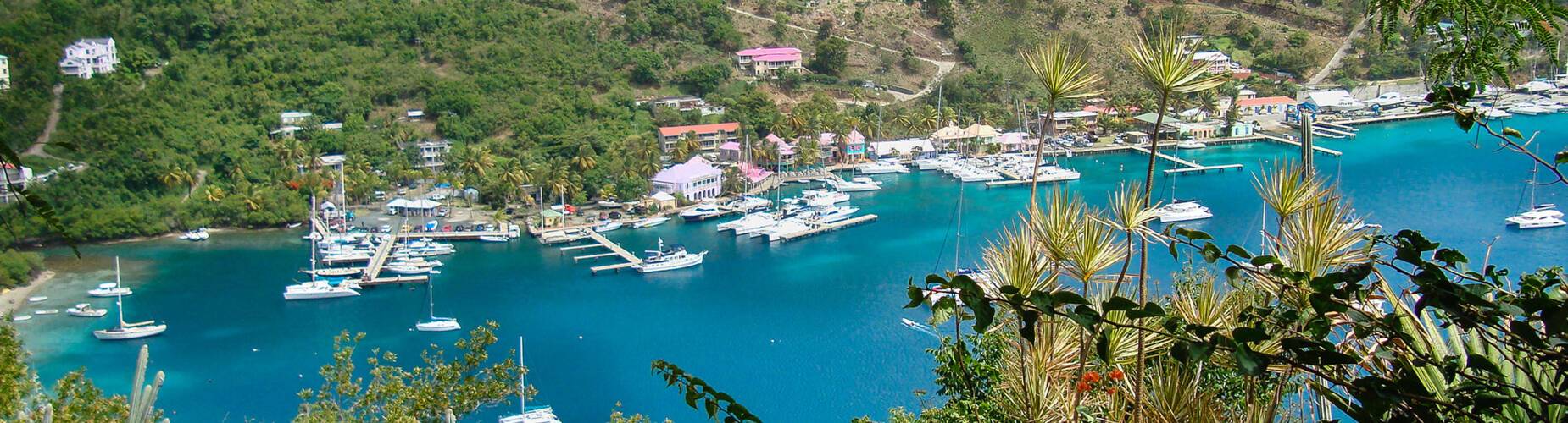 An aerial view of Soper's Hole