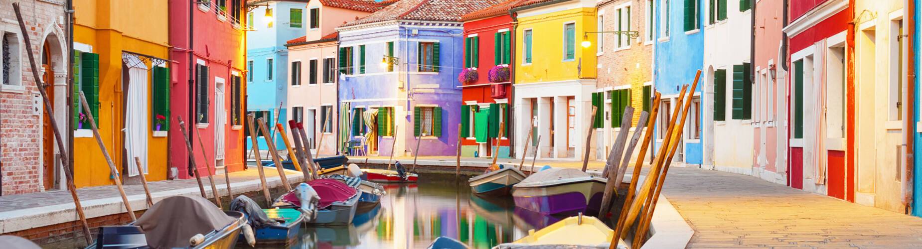 A panoramic view of Burano