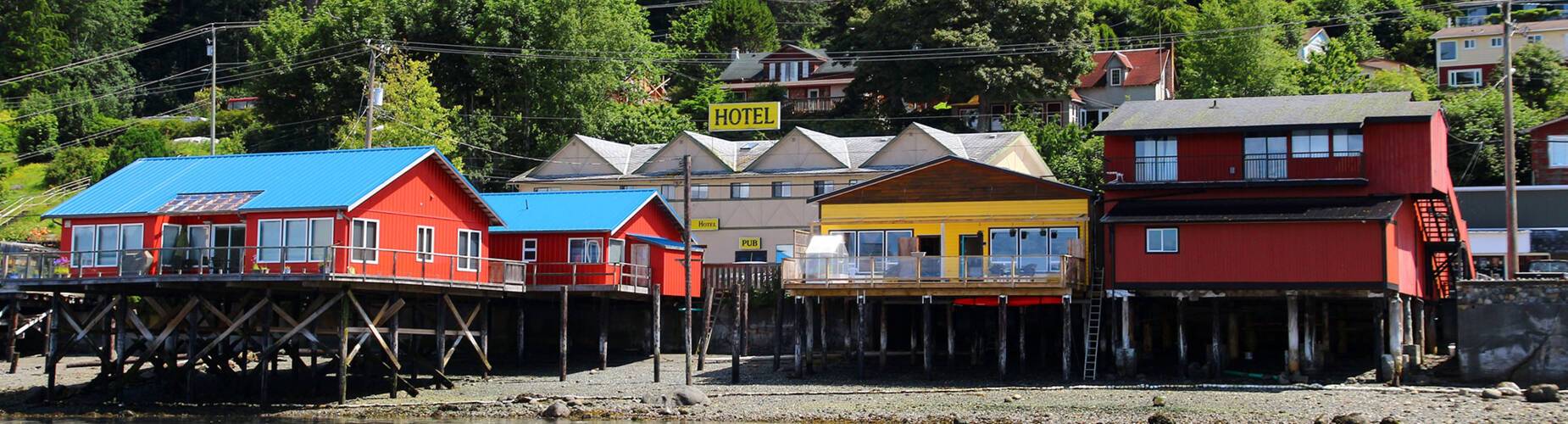 A panoramic view of Alert Bay