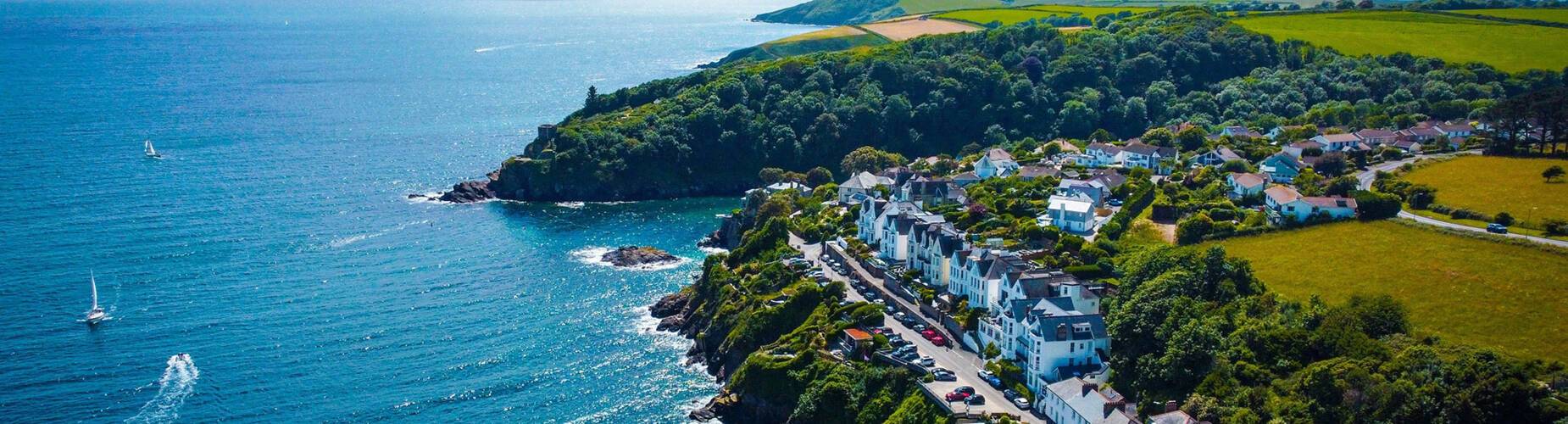 An aerial view of Falmouth