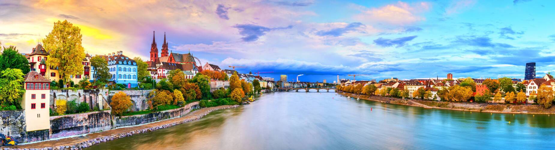 Panoramic image of the Rhine