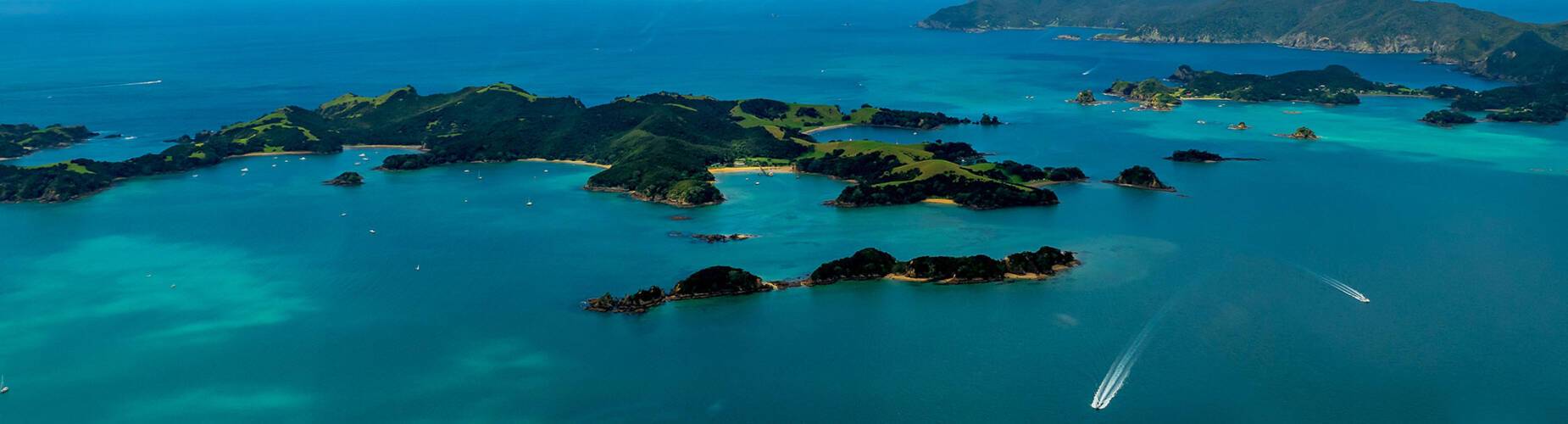 Aerial view of the Bay of Islands