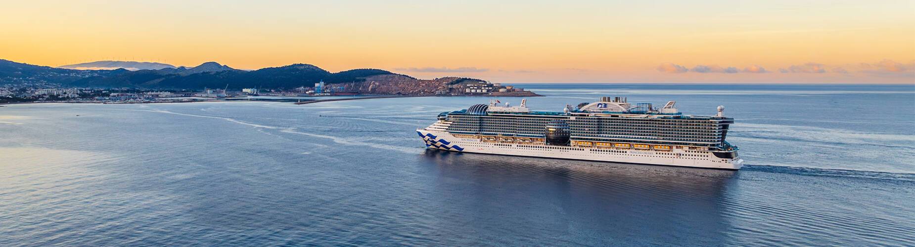 Sun Princess sailing into Kotor, Montenegro