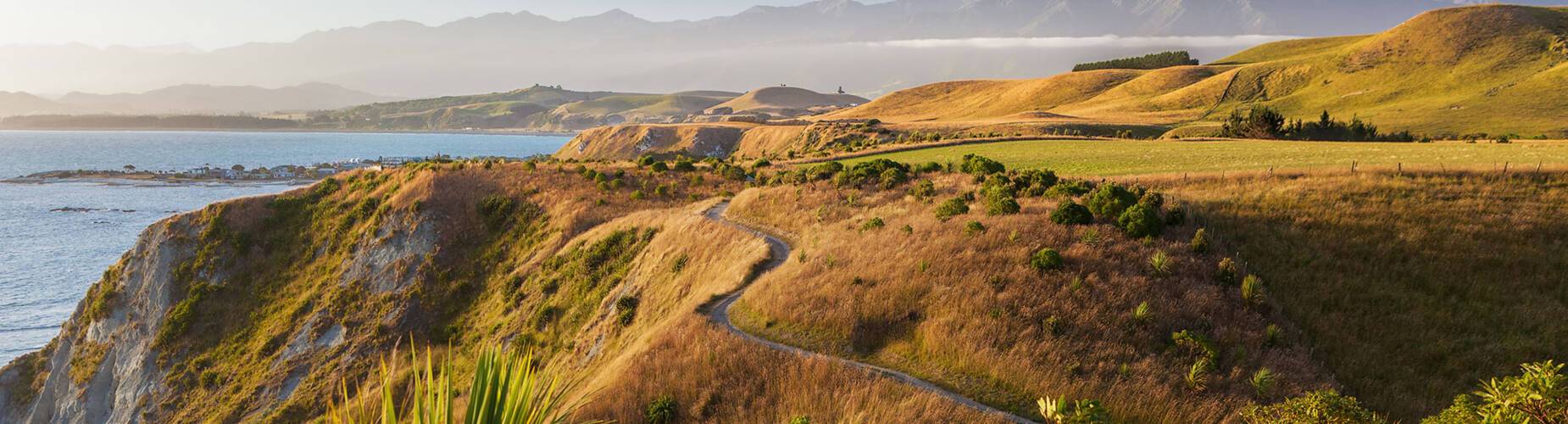 Golden sunset over Kaikoura