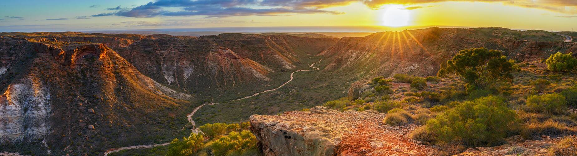 A panoramic view of Exmouth