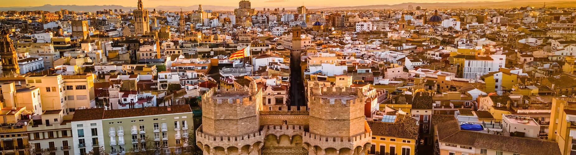 A panoramic aerial view of Valencia