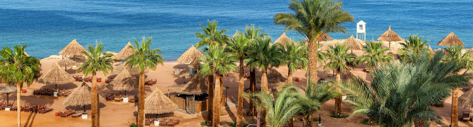 A panoramic view of a beach resort in Sharm el Sheikh