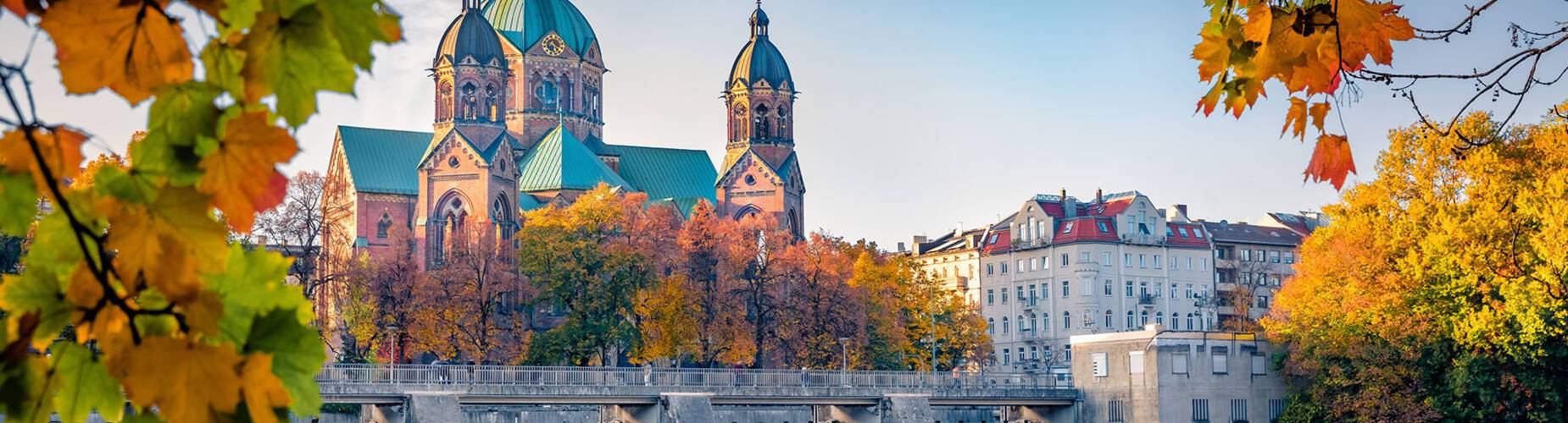 The view of Munich from the river