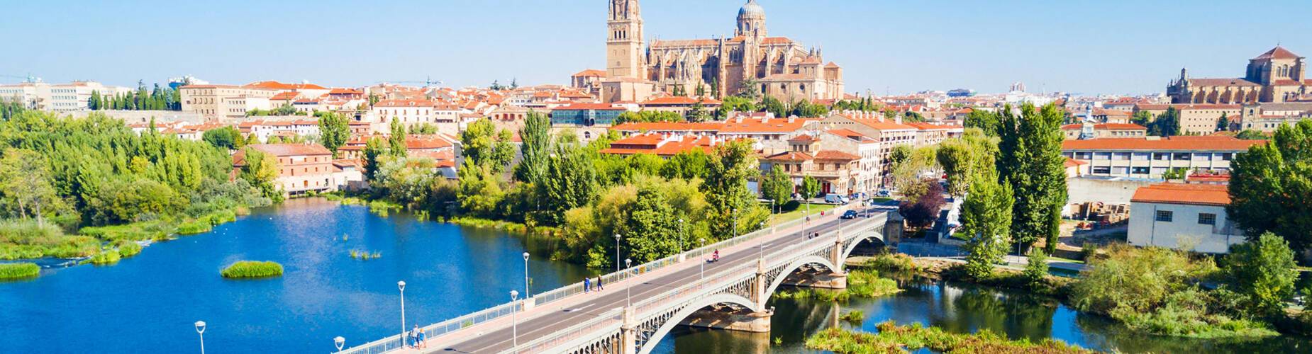 An aerial view of Salamanca