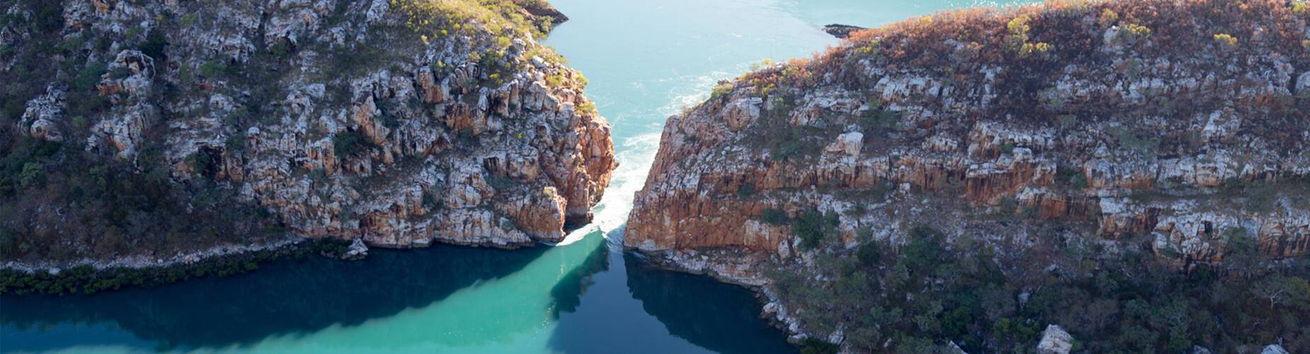 An aerial view of Talbot Bay