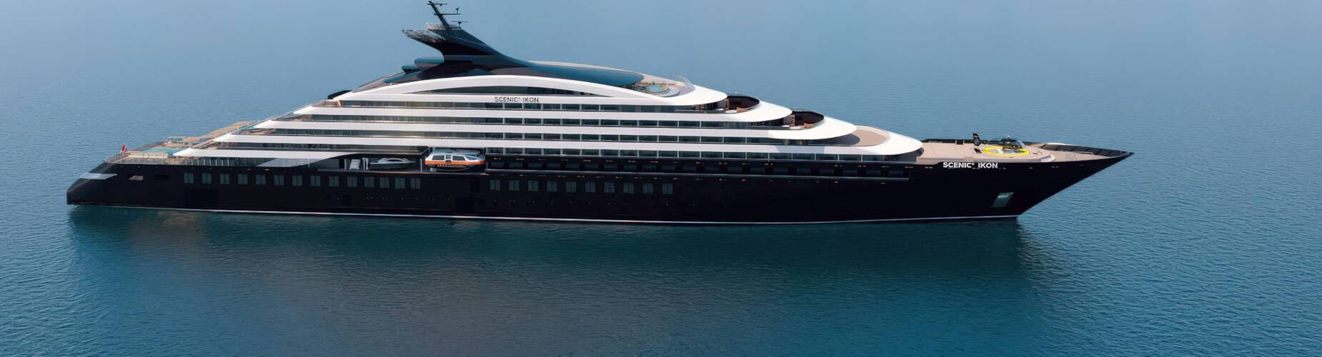 CGI of Scenic Ikon at sea