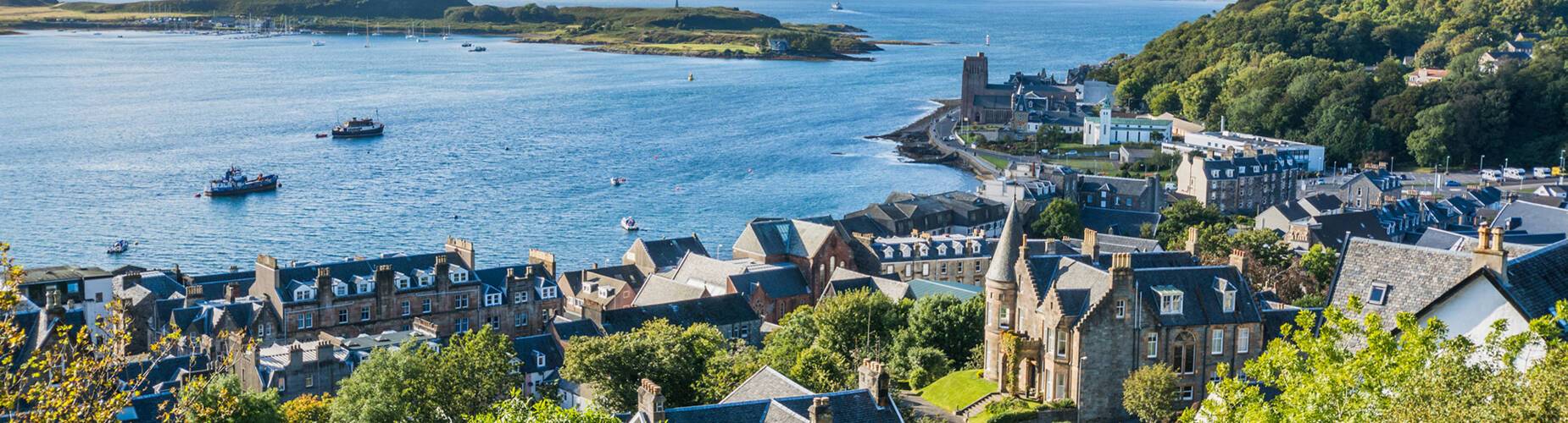A panoramic view of Oban