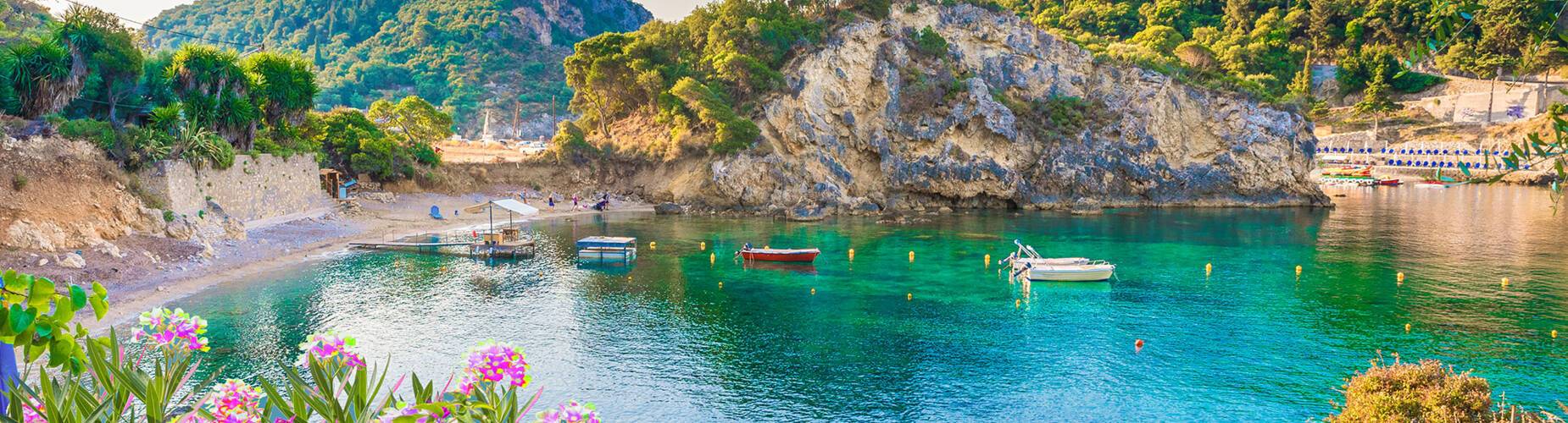 Paleokastritsa Bay in Corfu