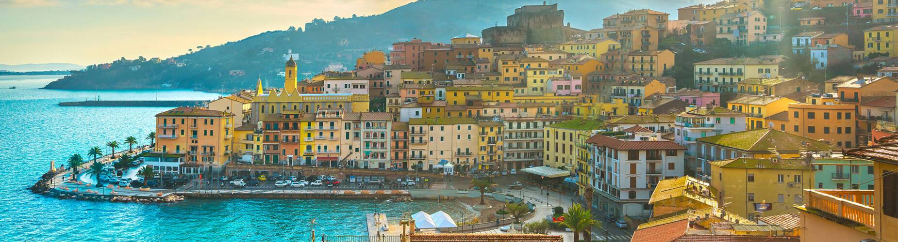 A panoramic view of Porto Santo Stefano