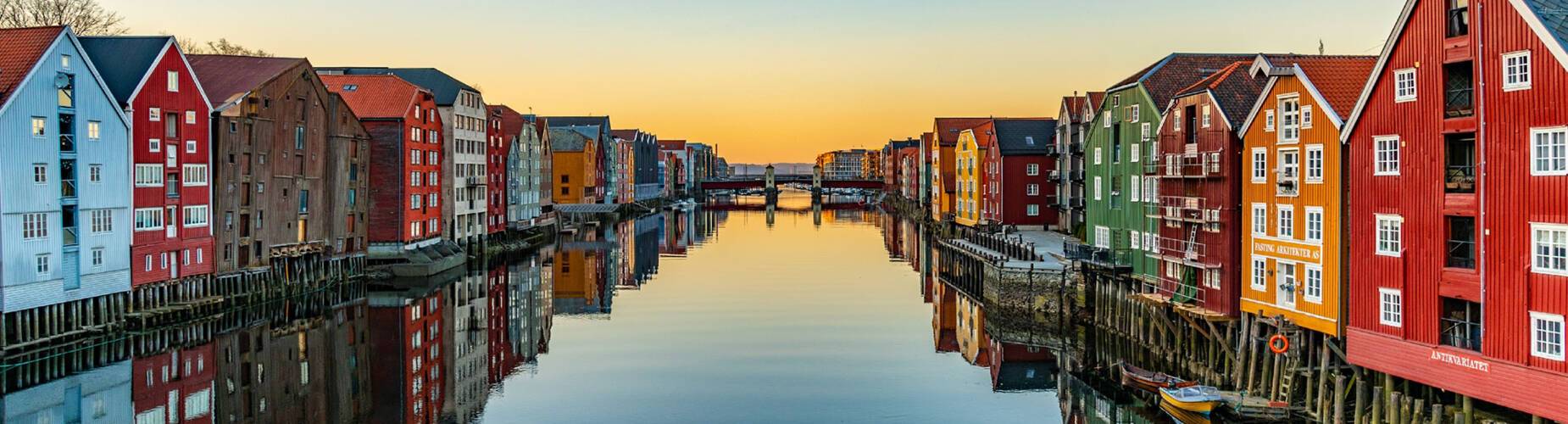 Sunset view over Trondheim