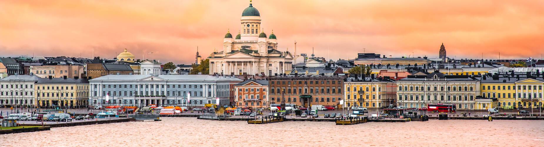 A panoramic view of Helsinki's cityscape
