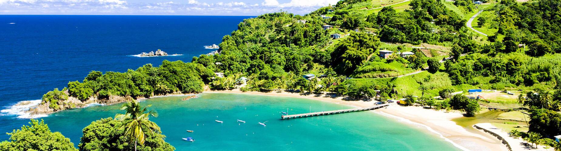 A panoramic view of Parlatuvier Bay