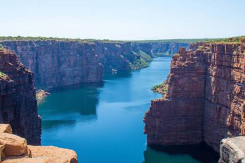 A panoramic view of Mitchell Falls