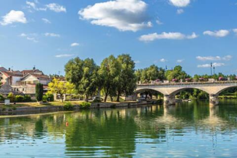 The view of Cognac from the river