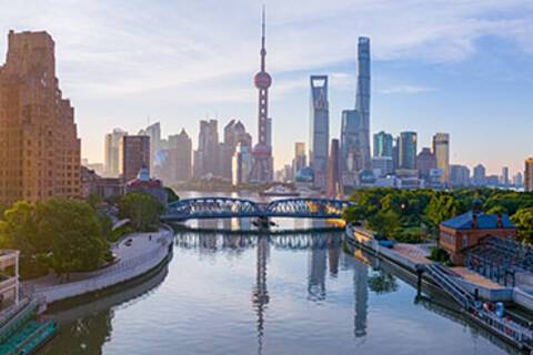 Shanghai at sunset