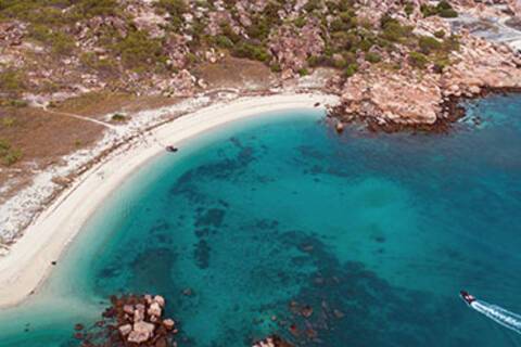 An aerial view of Vansittart Bay