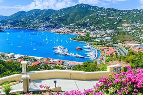 The island of St Thomas in the US Virgin Islands