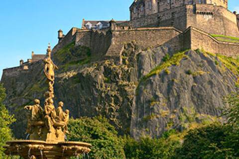Edinburgh Castle from below